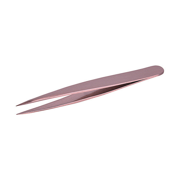 Pinça ergonômica ponta fina rosa bronze 9,5cm - Bifull - 1