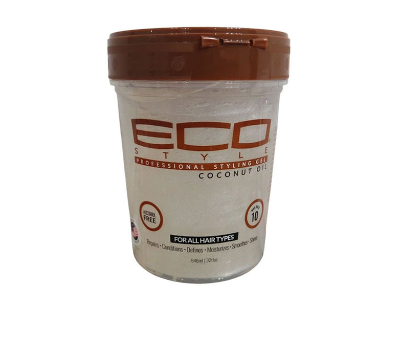 Gel Fixador Efeito Goma - Óleo de Coco - Eco Styler : 946 ml - 1