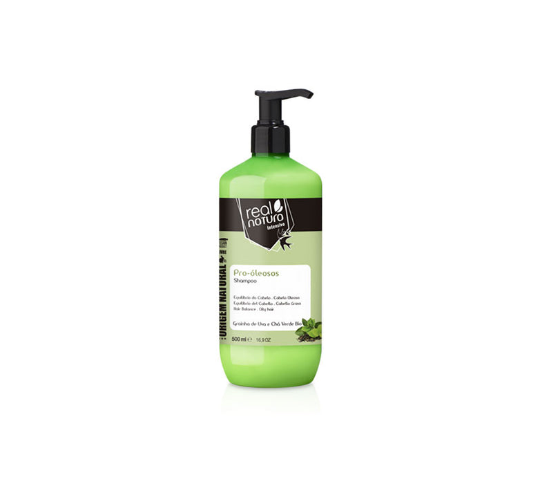 Champô Sem Sal para Cabelo Oleoso - Champô Sem Sal Pro-oleosos 500 ml - Real Natura - 1