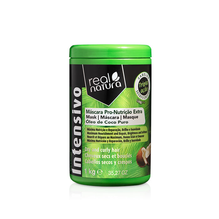 Máscara Capilar sem Sal Nutritiva Extra Coco - Máscara Sem Sal Pro-nutrição Extra Coco 1 kg - Real Natura - 1