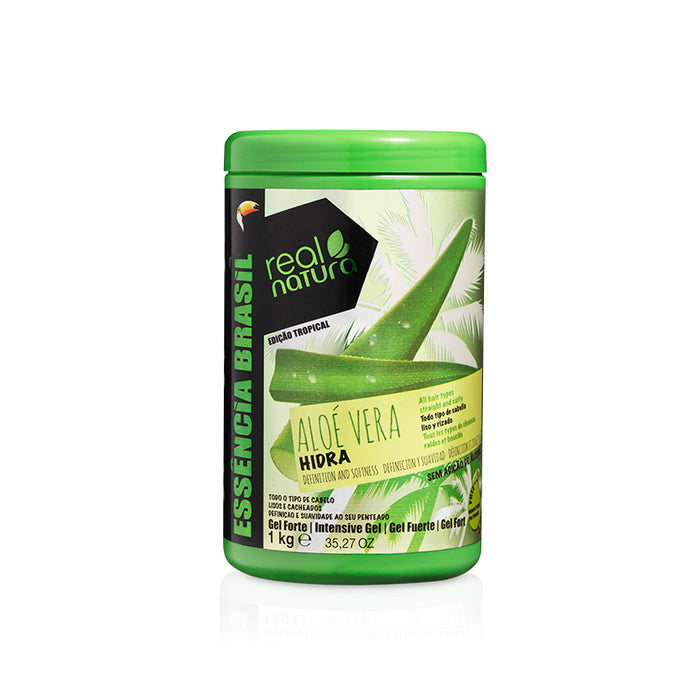 Gel Capilar Hidratante de Aloe Vera - Gel Forte Aloé Vera Hidra 1 Kg - Real Natura - 1