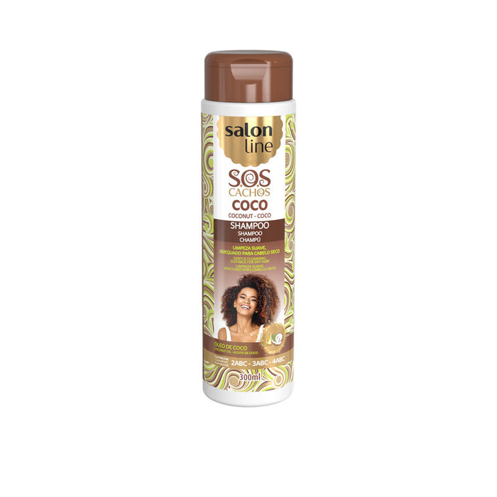 Shampoo SOS Cachos - Óleo de Coco 300ml - Salon Line - 1