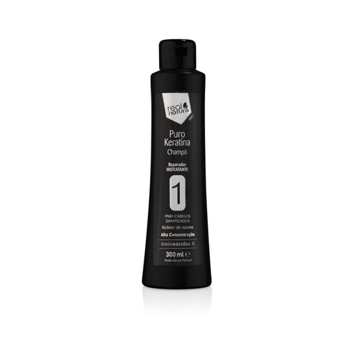 Shampoo Hidratante Reparador com Queratina - Puro Queratina Shampoo Reparador Hidratante 300 ml - Real Natura - 1