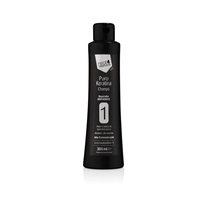 Shampoo Hidratante Reparador com Queratina - Puro Queratina Shampoo Reparador Hidratante 300 ml - Real Natura - 1