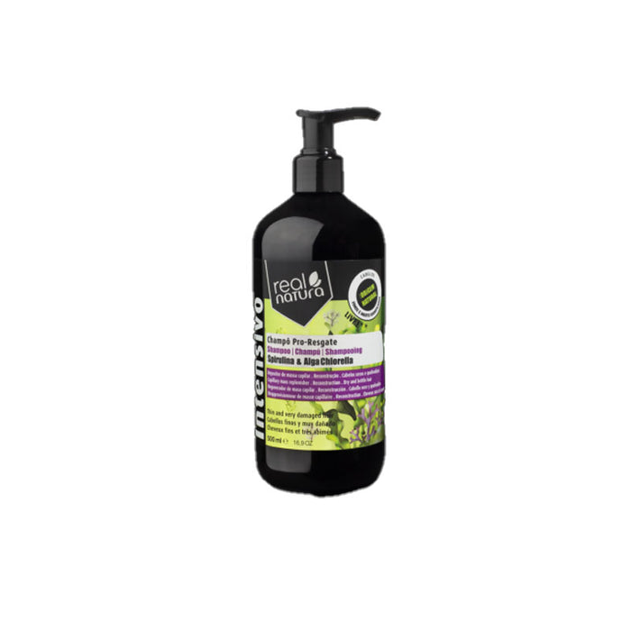 Shampoo Reconstrutor sem Sal com Espirulina e Alga Chlorella 500ml - Real Natura - 1