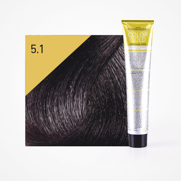 Colorante Dourado sem amônia 100ml - Design Look : 5.1 Castaño Claro Ceniza - 1