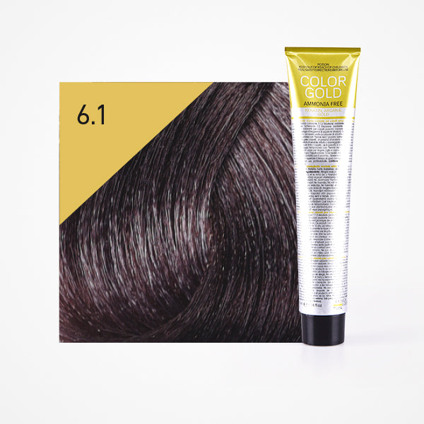 Colorante Dourado sem amônia 100ml - Design Look : 6.1 Rubio Oscuro Ceniza - 1