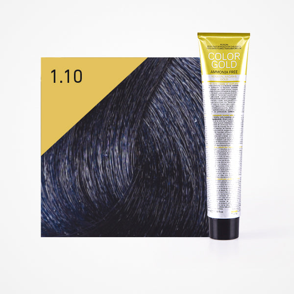 Colorante Dourado sem amônia 100ml - Design Look : 1.10 Negro Azul - 1