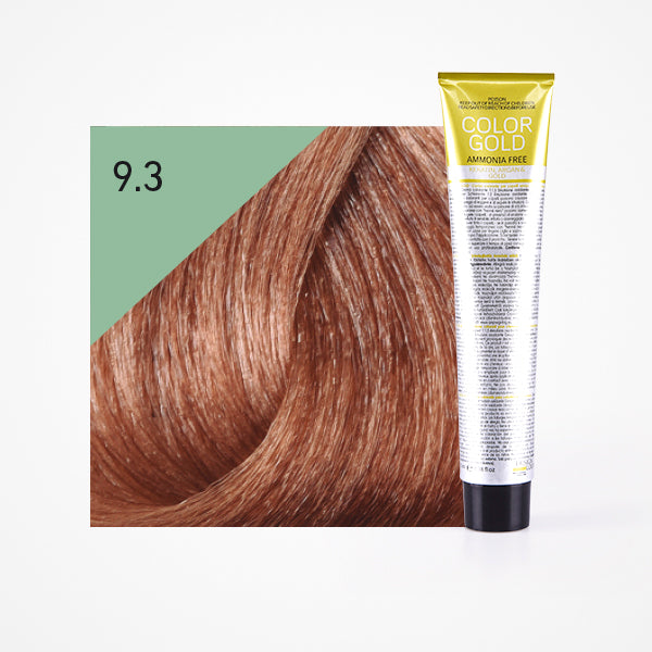 Colorante Dourado sem amônia 100ml - Design Look : 9.3 Rubio Clarísimo Dorado - 1