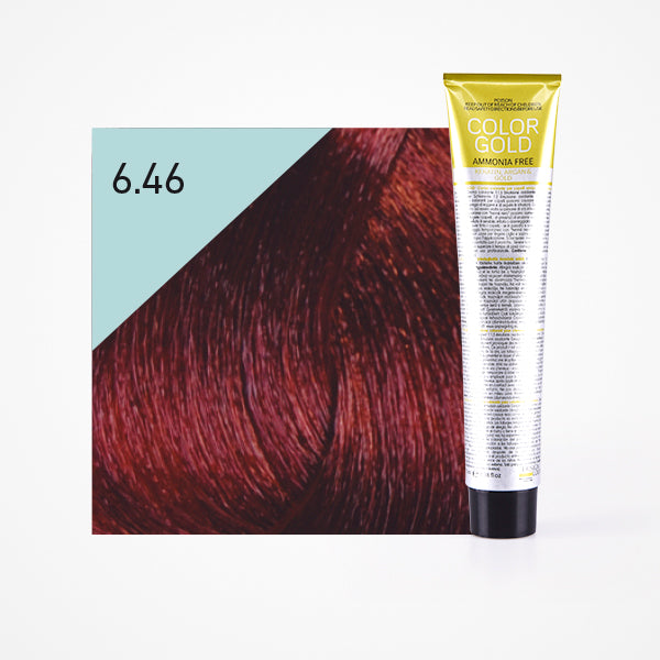 Colorante Dourado sem amônia 100ml - Design Look : 6.46 Rubio Oscuro Cobre Rojo - 1