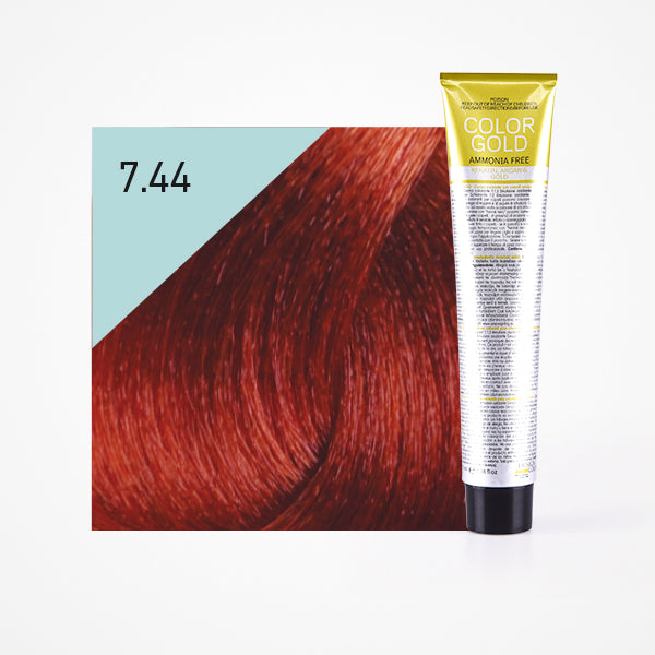 Colorante Dourado sem amônia 100ml - Design Look : 7.44 Rubio Cobre Intenso - 1
