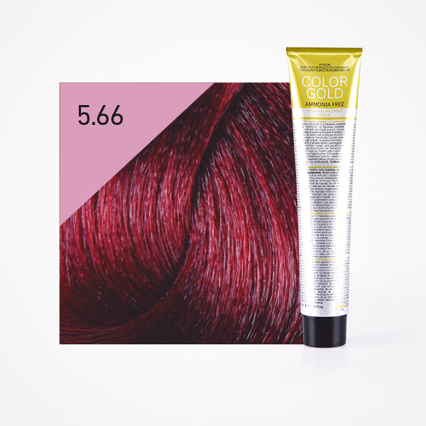 Colorante Dourado sem amônia 100ml - Design Look : 5.66 Castaño Claro Rojo Intenso - 1