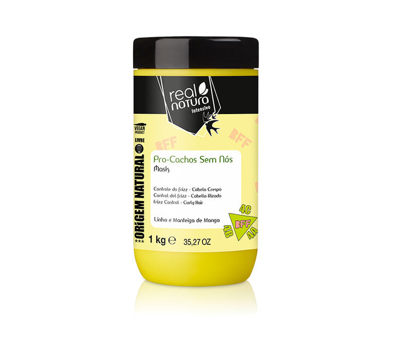 Máscara Sem Sal Bff Pro-cachos Sem Nós 1000gr - Real Natura - 1