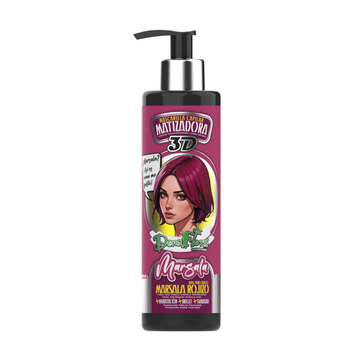 Máscara Matizadora de Cor – 300 ml – Dona Flora | Tons Vibrantes e Cuidado Capilar - Dona Flora : Marsala - 1