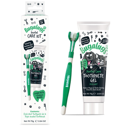 Kit Escova + Pasta Dentífrica Mint Fresh - 75 g - Bugalugs : Cepillo + Pasta 75 ml  - Menta Fresca - 1