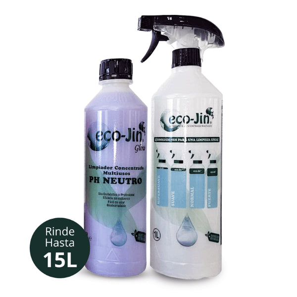 Limpador Multiuso Premium Glow 1 Litro com Dispositivo de Difusão - Eco-jin - 1