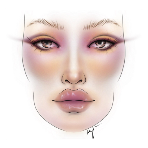 Face Chart PRO - Modelo de Rosto para Maquiagem - Facechart - 2