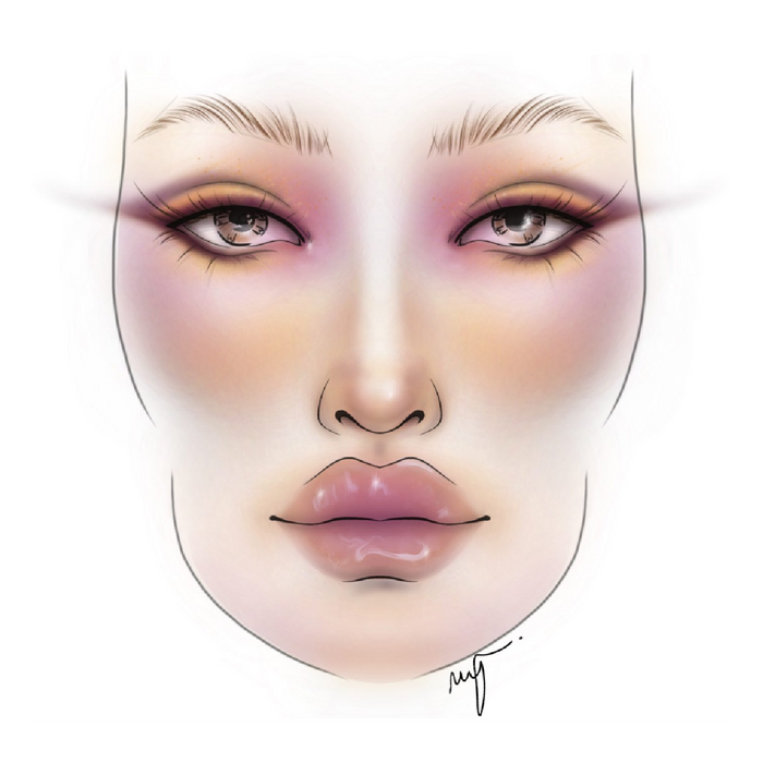 Face Chart PRO - Modelo de Rosto para Maquiagem - Facechart - 2