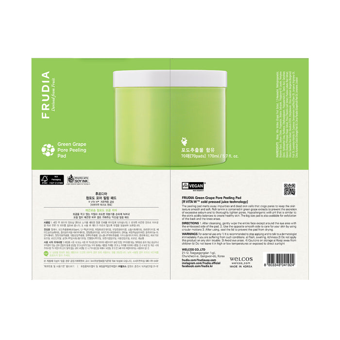 Almofada esfoliante de poros de uvas verdes - Frudia : 70 uds. - 1