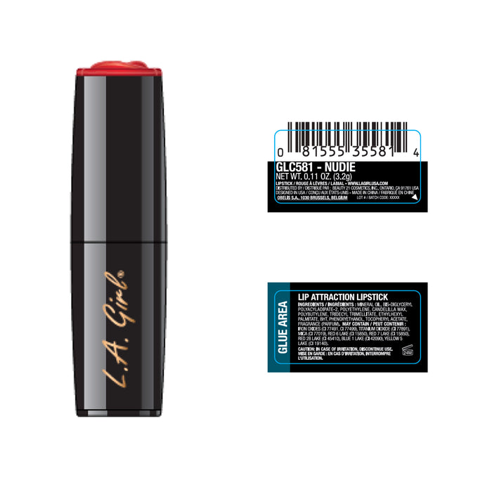 Barra de Labios - Lip Attraction - La Girl - L.A. Girl : Nudie - 2