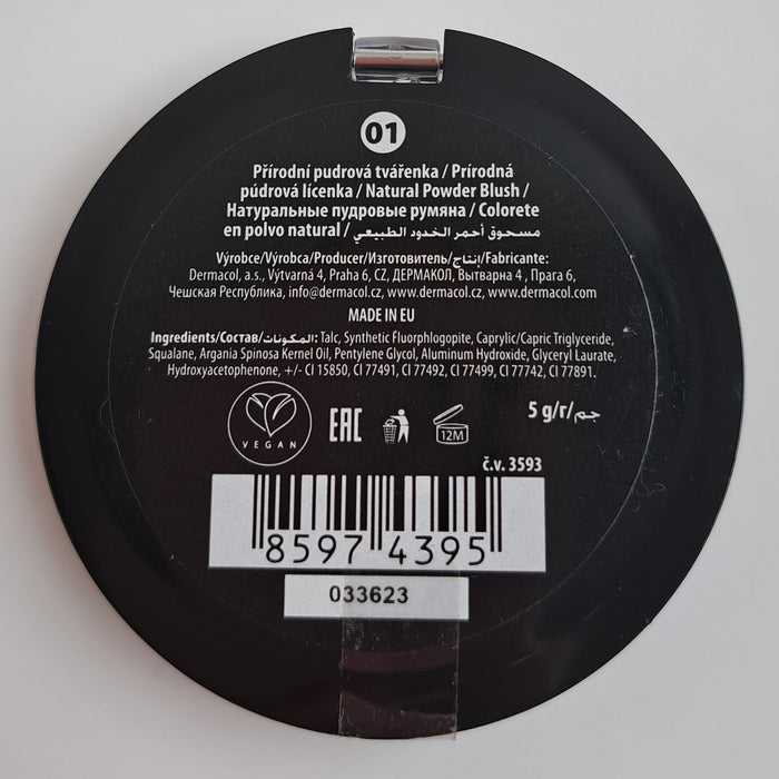 Blush em pó natural Dermacol - Dermacol : 01 - 2