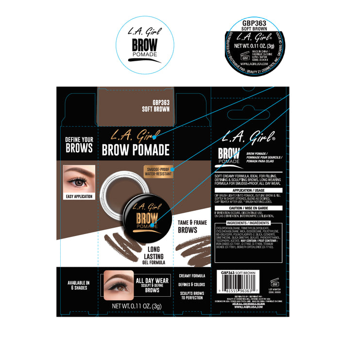 Pomada para Sobrancelhas - Brow Pomade - L.A. Girl : Soft Brown - 2