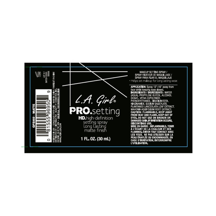 Spray fixador de maquiagem - configuração profissional - L.A. Girl - 2