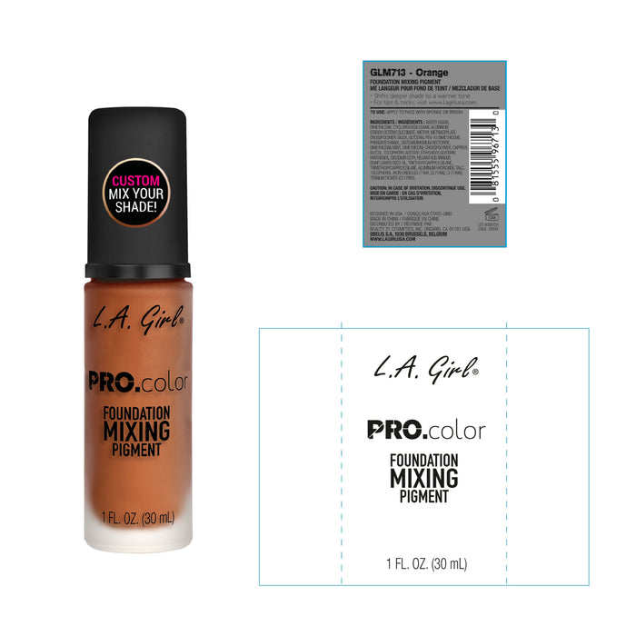 Base Mixer - Pro Color Mixing Pigment - L.A. Girl : Naranja - 2