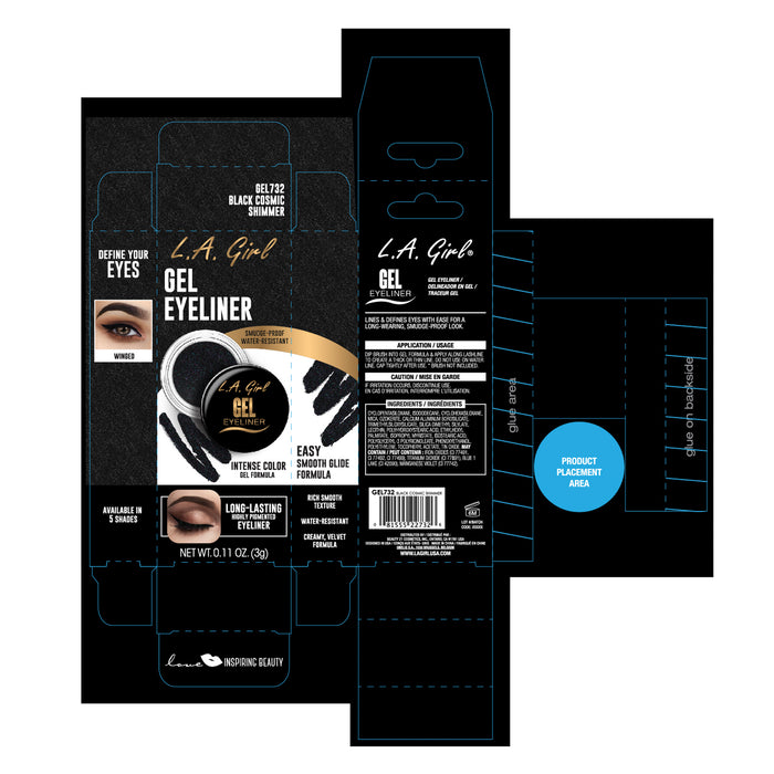 Kit de delineador em gel - L.A. Girl : Black Cosmic Shimmer - 2