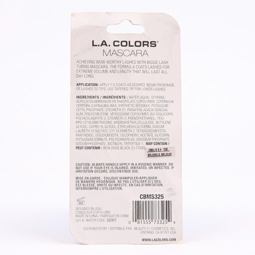 A Máscara para Cílios Biggie Lash Tubing da Colors - L.A. Colors - 1