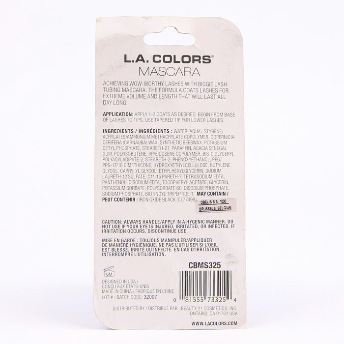 A Máscara para Cílios Biggie Lash Tubing da Colors - L.A. Colors - 1