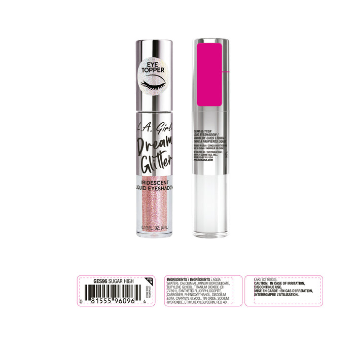 Sombra Líquida Dreamy Glitter - L.A. Girl : Sugar High       - 2