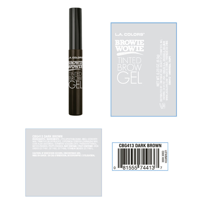 Gel Fixador para Sobrancelhas Browie Wowie - L.A. Colors : Dark Brown - 2