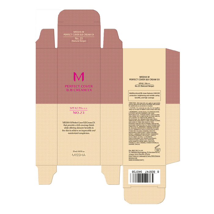 BB Cream Perfect Cover SPF42 Pa+++ 20ml - Missha : 23 - 2