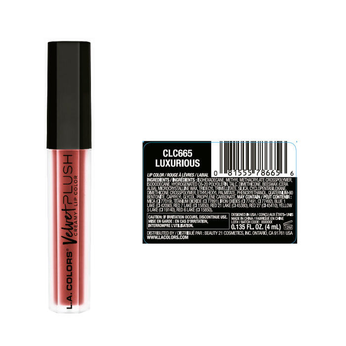 Labial Líquido Velvet Plush - L.A. Colors : Labial líquido Velvet Plush - Luxurious - L.A. Colors - 2