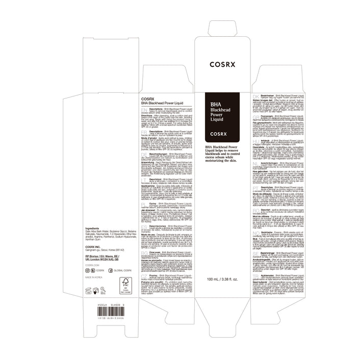 Líquido de Potência de Pontos Pretos BHA - Cosrx - 4