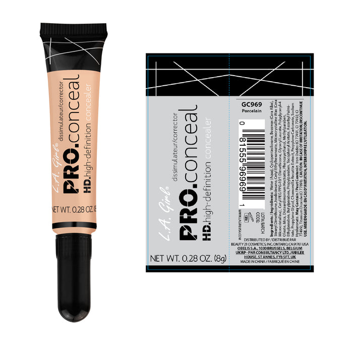 Corrector Líquido - Pro Conceal Hd Concealer - L.A. Girl : Porcelain - 2