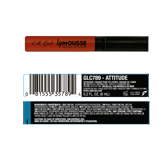 Labial Líquido - Lip Mousse - L.A. Girl : Atittude - 3