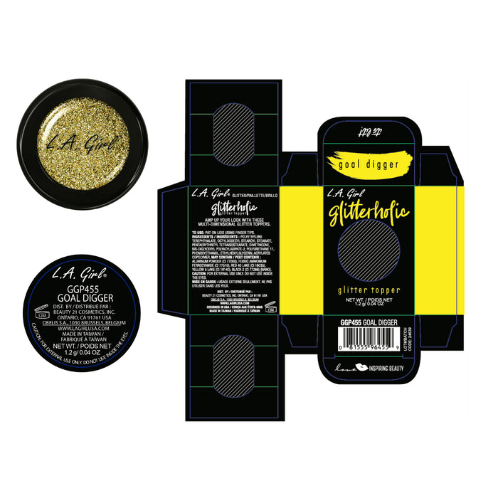 Sombra - Glitter Topper Glitterholic - L.A. Girl : Goal Digger - 3