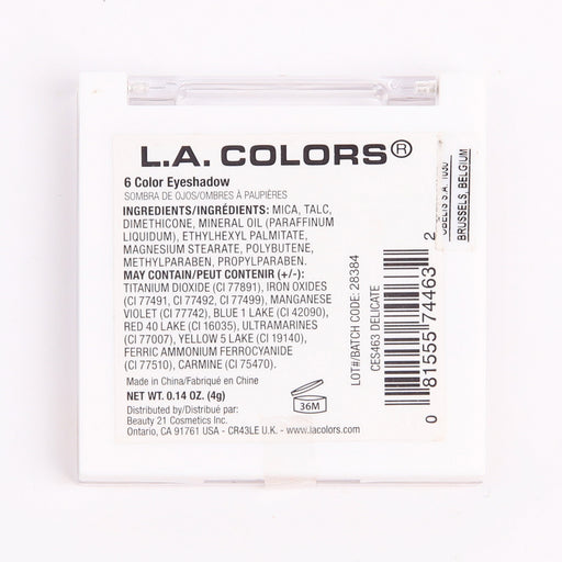 Paleta de sombras de 6 cores - L.A. Colors - 2