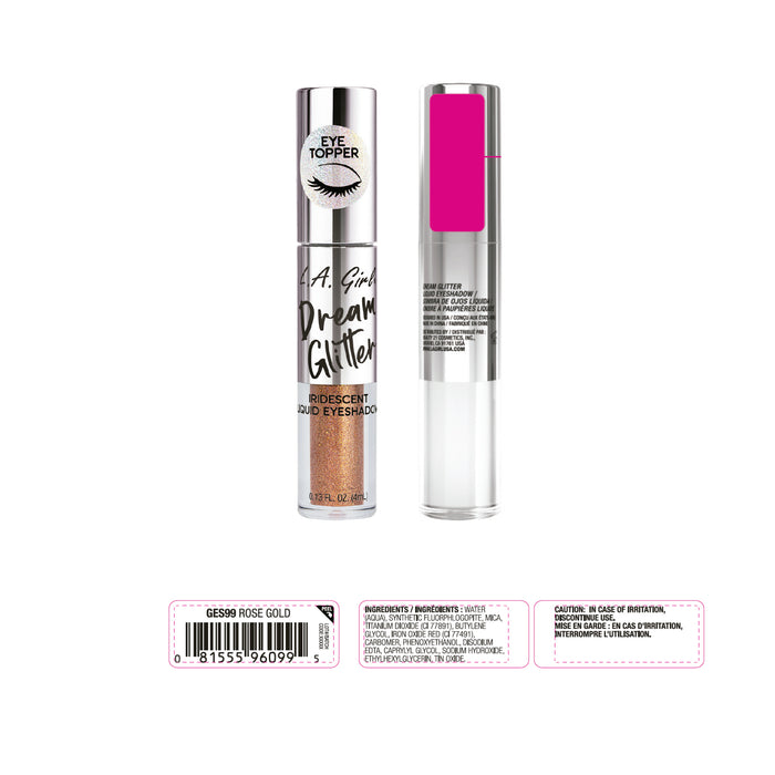 Sombra Líquida Dreamy Glitter - L.A. Girl : Rose Gold      - 2