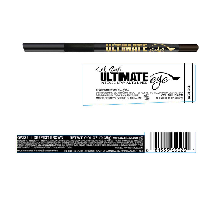 Lápis de olhos automático - Ultimate Intense - L.A. Girl : Deepest Brown - 2