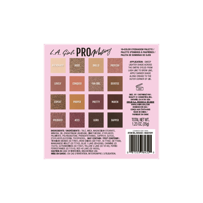 Paleta de Sombras - Paleta de Sombras Pro - L.A. Girl : Mastery - 2
