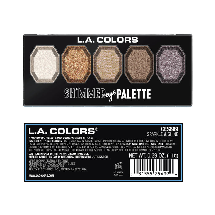 A Cores - Paleta de Sombras Shimmer Eye - L.A. Colors : Sparkle & Shine - 1