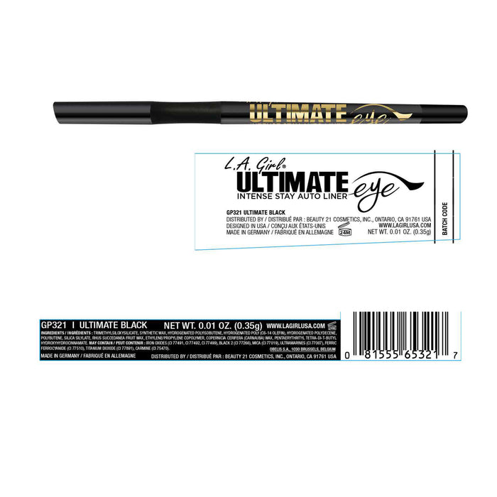 Lápis de olhos automático - Ultimate Intense - L.A. Girl : Ultimate Black - 2