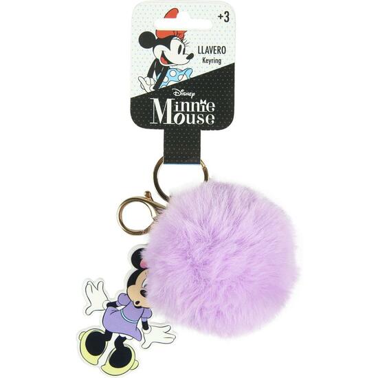 Chaveiro Pompom Minnie Branco - Cerdá - 5