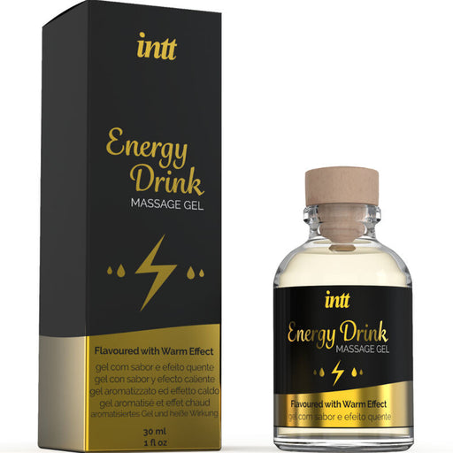 Gel de Massagem Beijável Sabor Bebida Energética - 30ml - Intt - 1