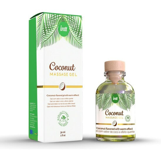 Gel de Massagem Vegano Beijável Coco 30ml - Intt - 1