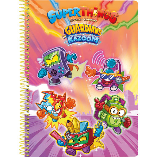 Caderno Quarto 80 H. Capas Duras Superthings Guardians of Kazoom - Safta - 1