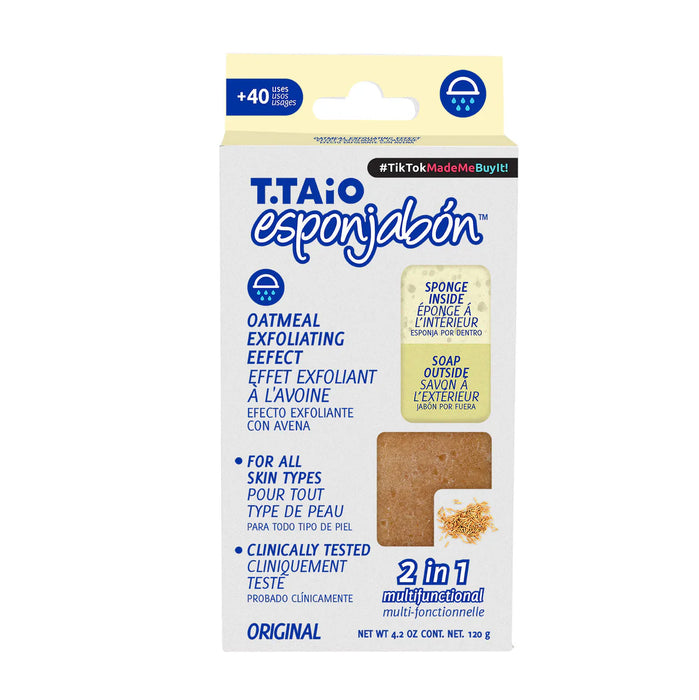 EsponJabón - Esponja + Sabão 2 em 1 - 120 gramas - T.taio : Avena - 1